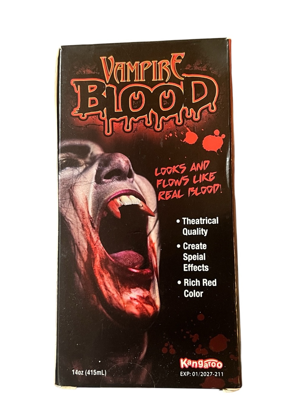 kangaROOS Vampire Blood Face Paint - Red and Black Packaging